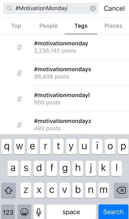 Cách tìm Hashtag trên Instagram