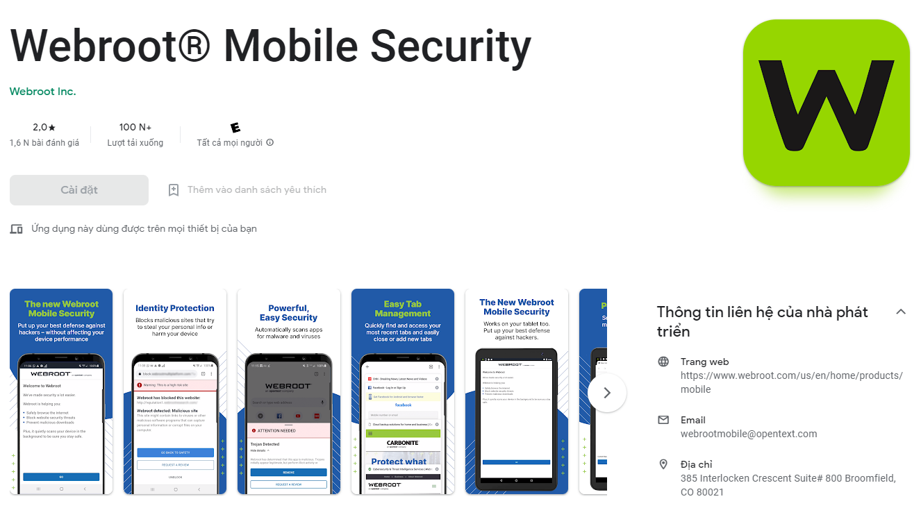 Webroot Mobile Security