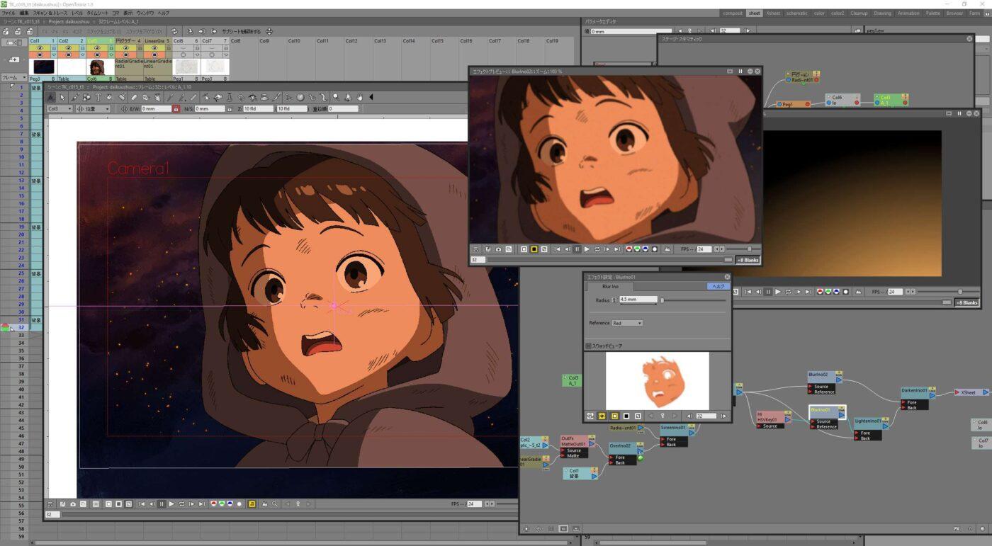 phần mềm tạo hoạt hình OpenToonz 