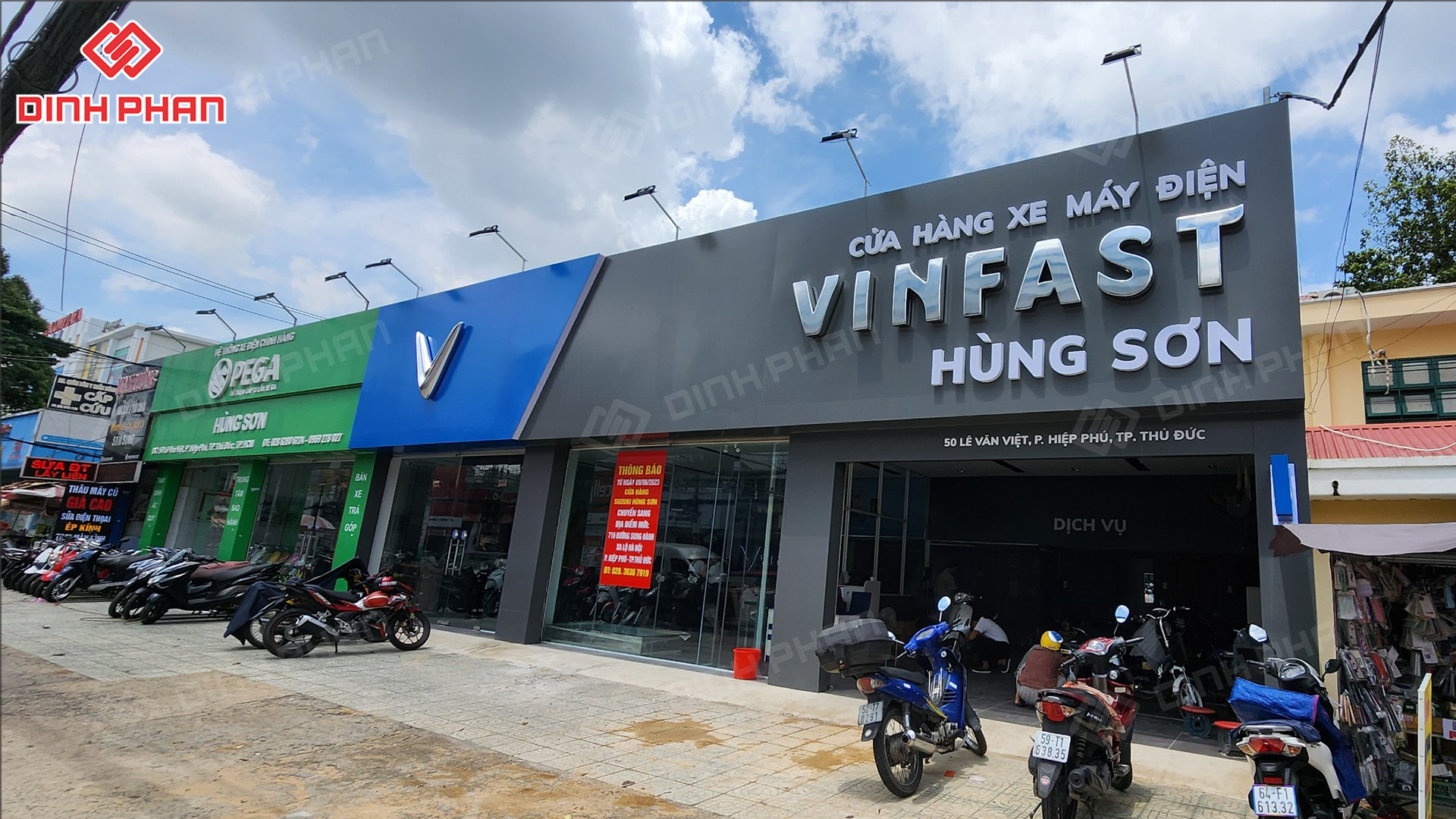 Bảng hiệu showroom Vinfast Hùng Sơn 