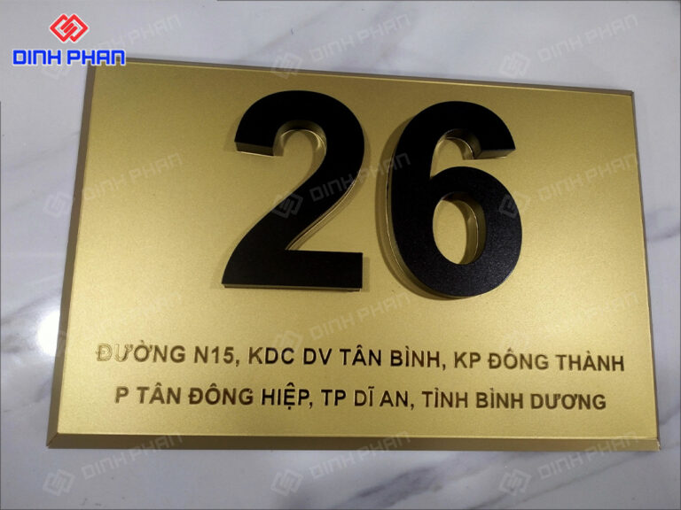 99+ Mẫu Biển Số Nhà Đẹp, Làm Biển Số Nhà Theo Yêu Cầu