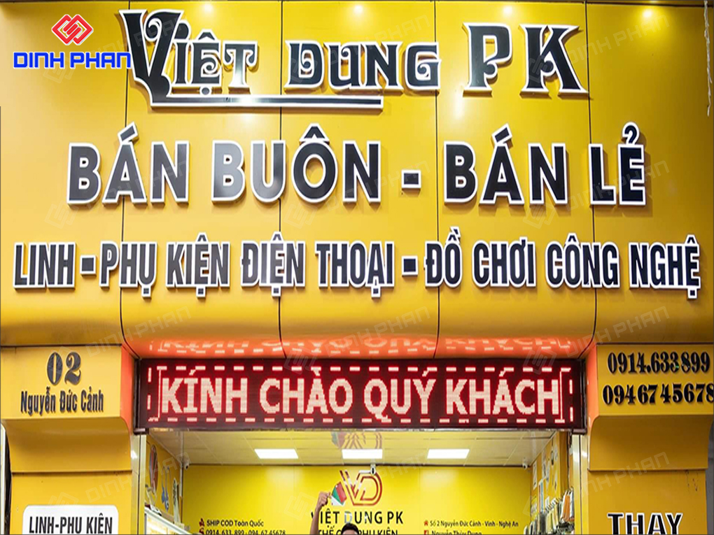 Biển hiệu phụ kiện điện thoại đẹp