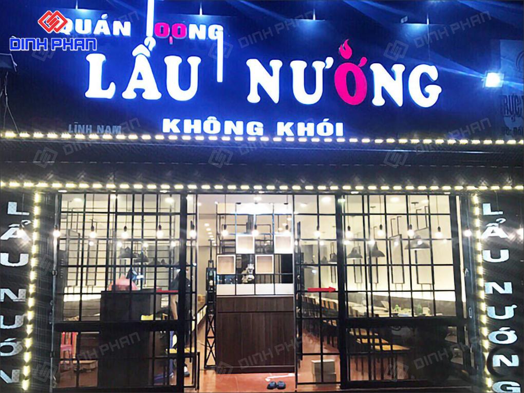 Bảng hiệu lẩu nướng chữ nổi đẹp