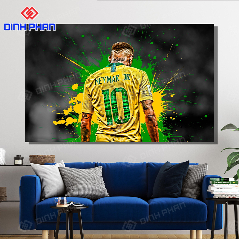 Tranh tráng gương Neymar JR 50x70 
