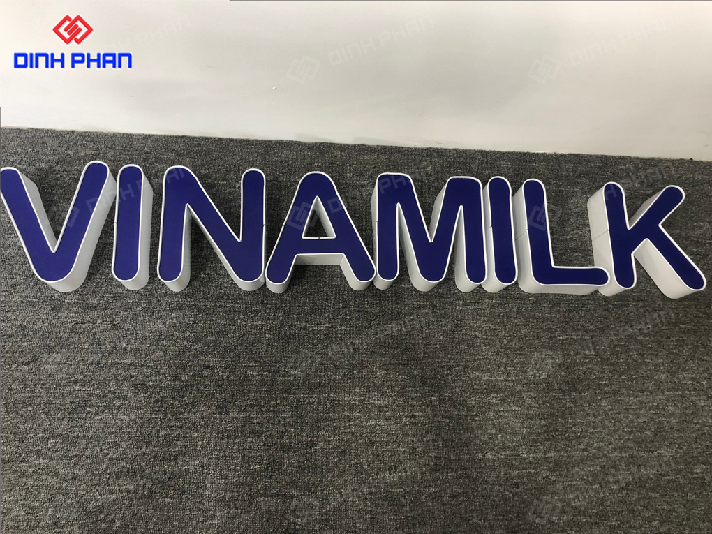 Bảng hiệu Vinamilk chữ nhôm