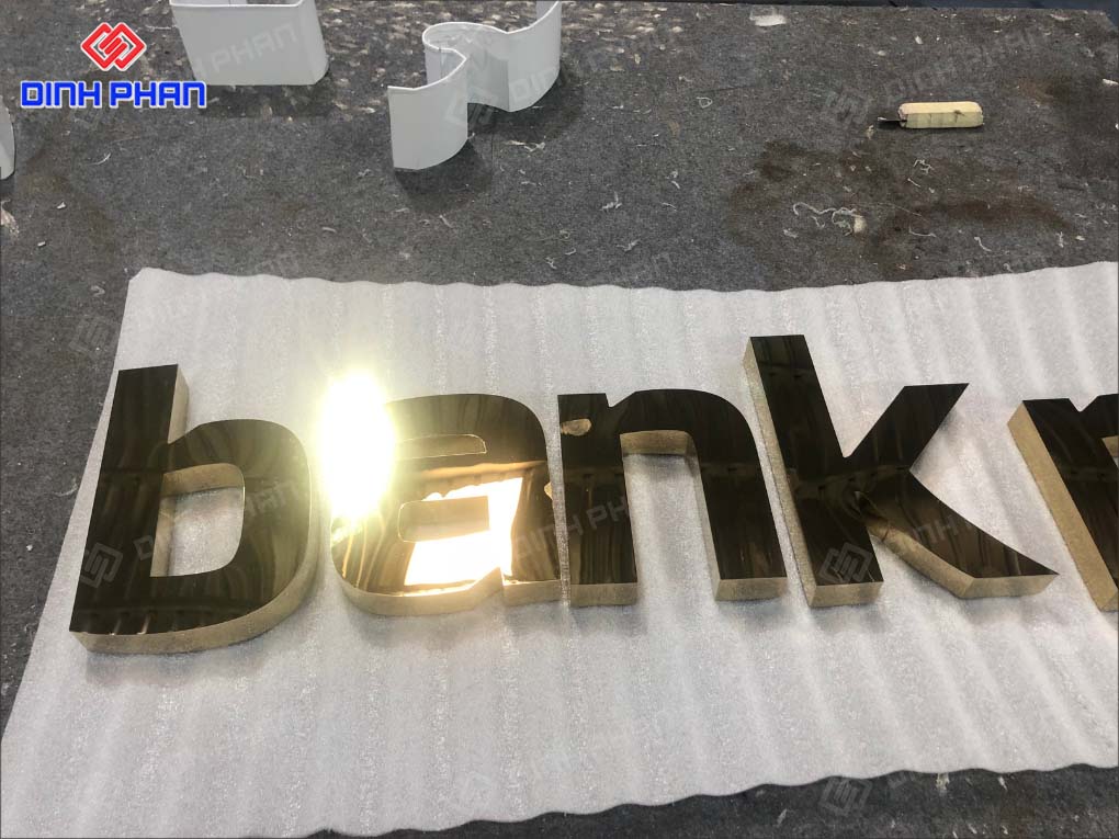 Gia Công Chữ Nổi Inox Vàng