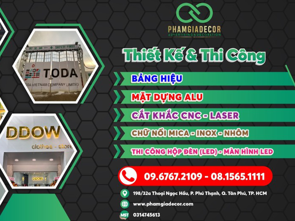 Công Ty Làm Bảng Hiệu Quận Bình Tân Giá Rẻ
