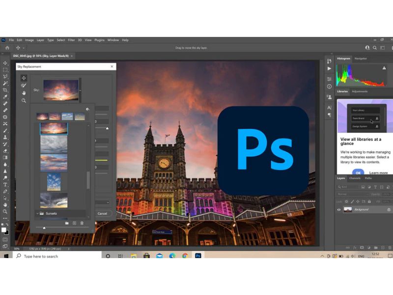 Giao diện Adobe Photoshop 2021