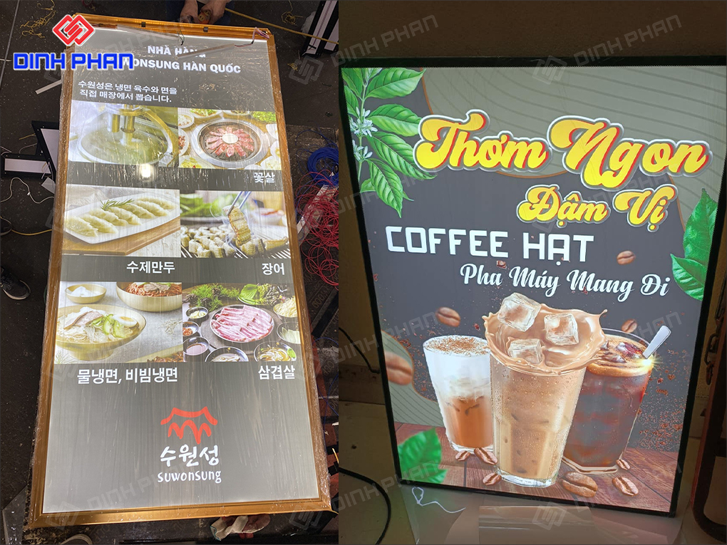 Tranh điện standee và poster quán cà phê tại Đắk Lắk