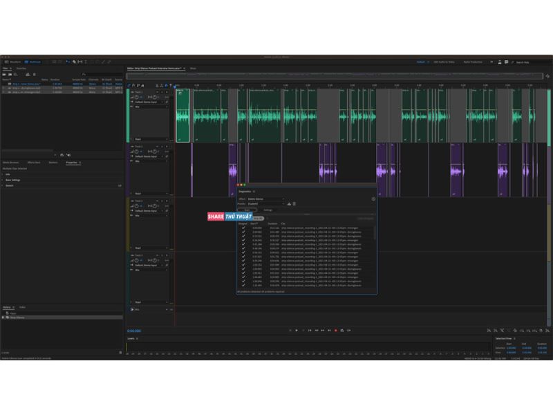 Giao diện của Adobe Audition 2022
