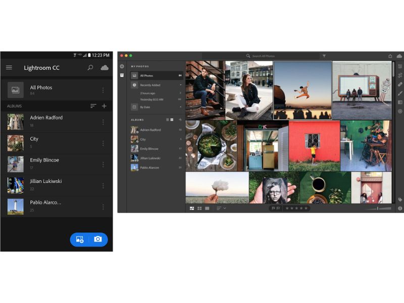 Giao diện của Adobe Lightroom 2018