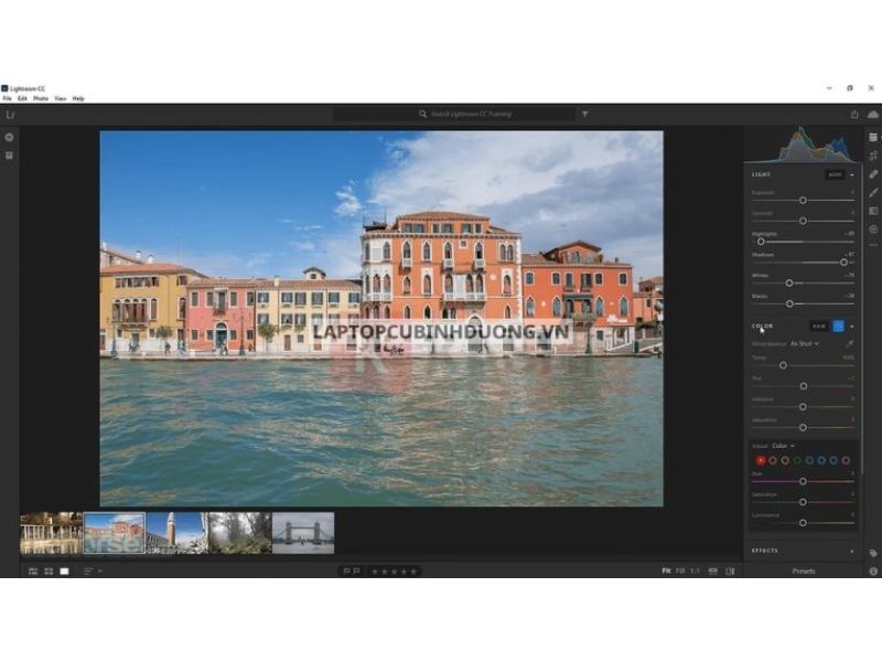 Giao diện của Adobe Lightroom 2023