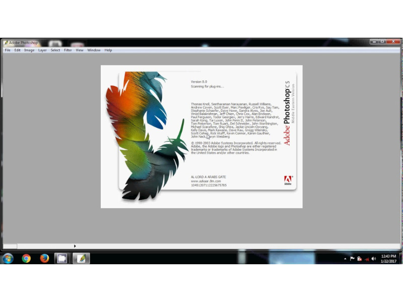 Giao diện của Adobe Photoshop 8.0