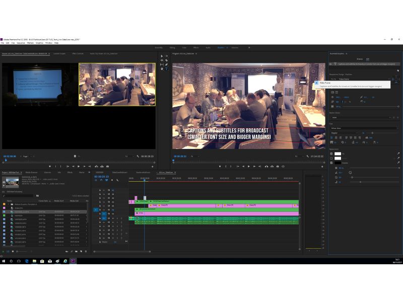Giao diện của Adobe Premiere Pro CC 2018