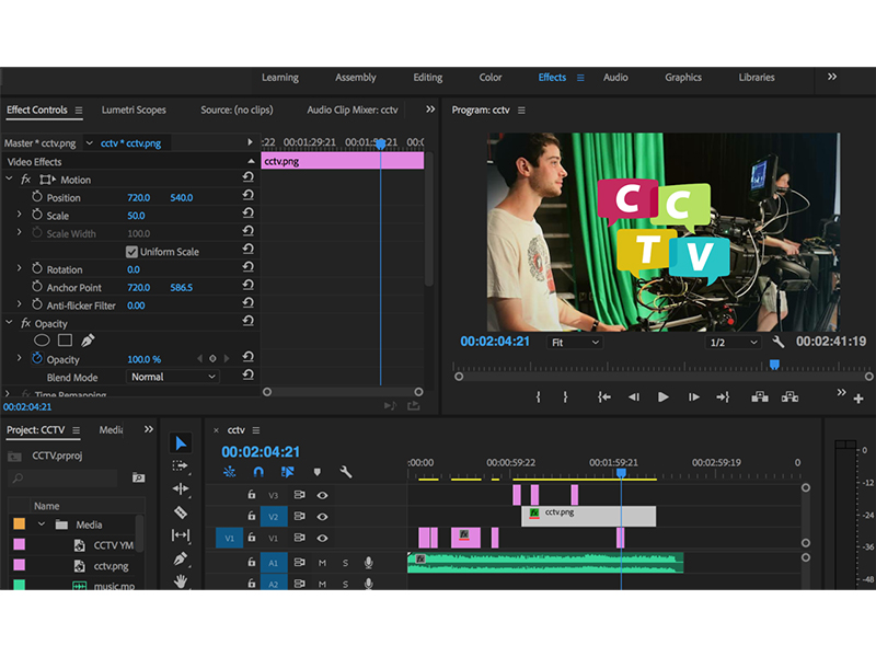 Giao diện của Adobe Premiere Pro CC 2020
