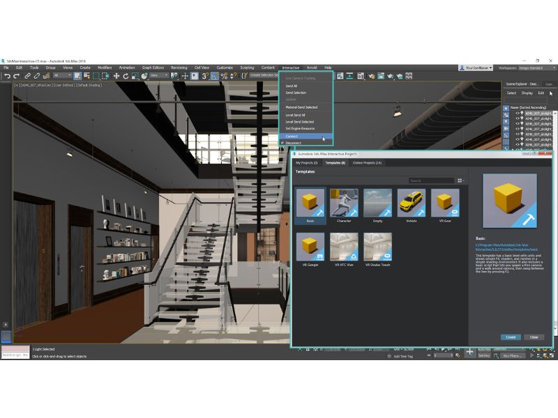 Giao diện của Autodesk 3Ds Max 2018