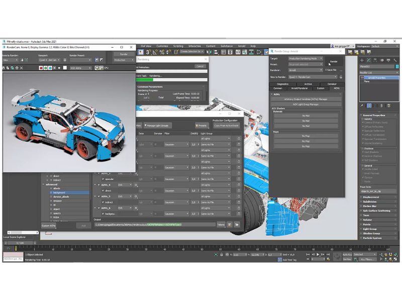 Giao diện của Autodesk 3Ds Max 2021