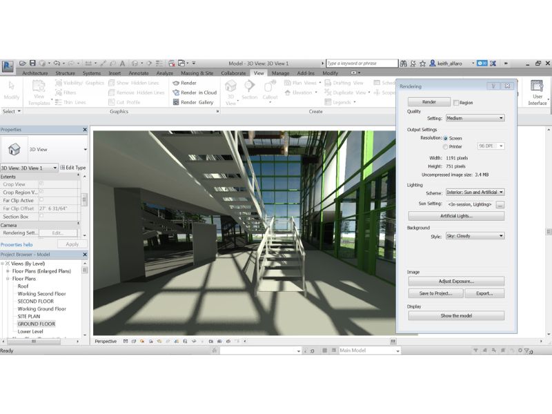 Giao diện của Autodesk Revit 2017