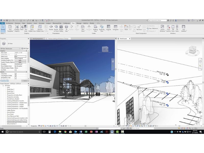Giao diện của Autodesk Revit 2019
