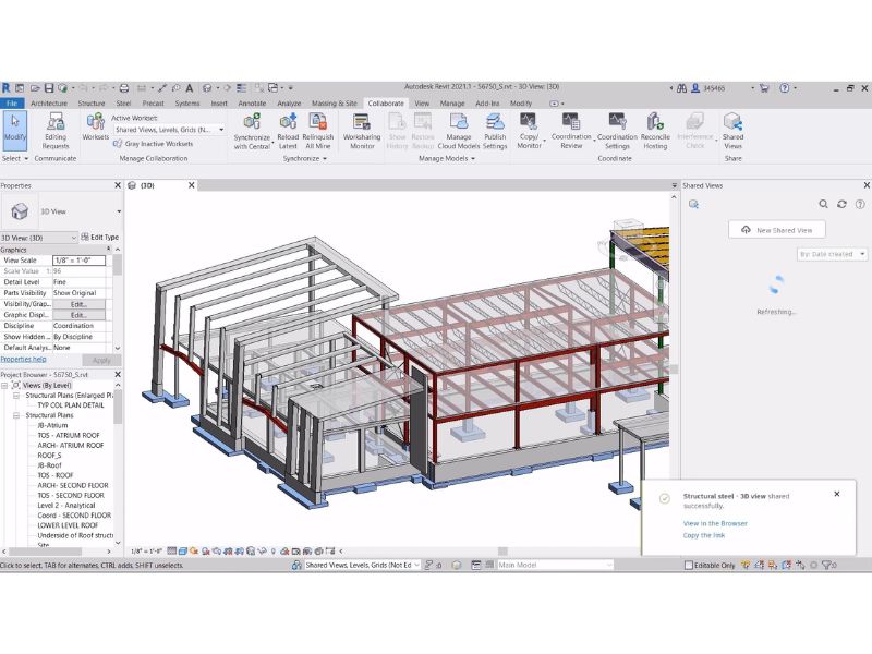 Giao diện của Autodesk Revit 2021