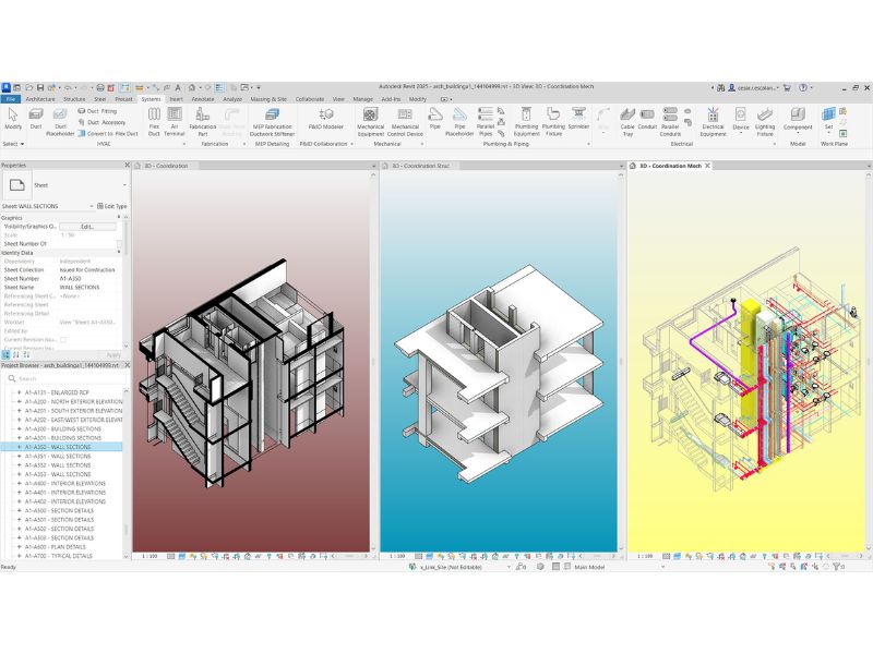Giao diện của Autodesk Revit 2023