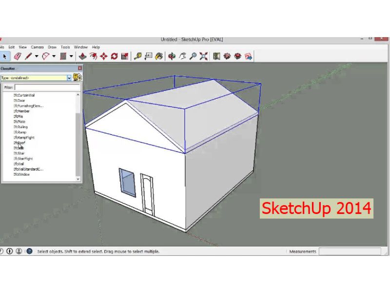 Giao diện của SketchUp 2014