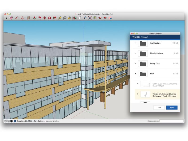 Giao diện của SketchUp 2015