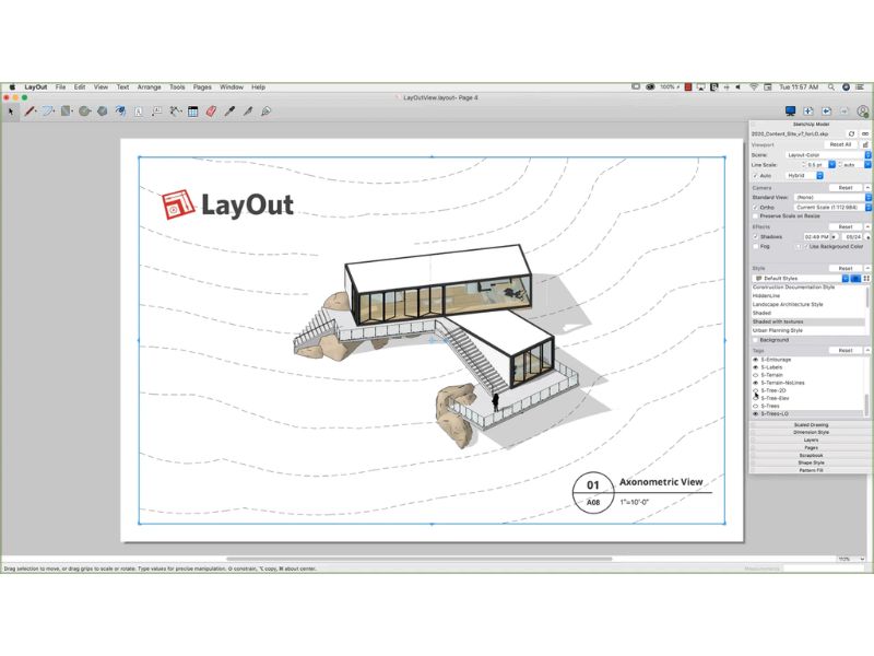 Giao diện Layout của SketchUp 2020