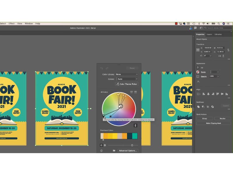 Giao diện của Adobe Illustrator CC 2021