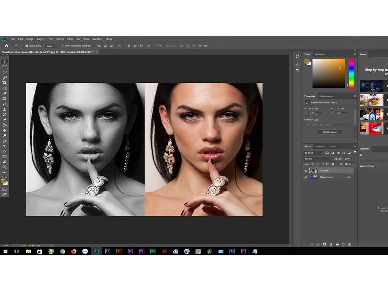 Giao diện của Adobe Photoshop Portable 2019
