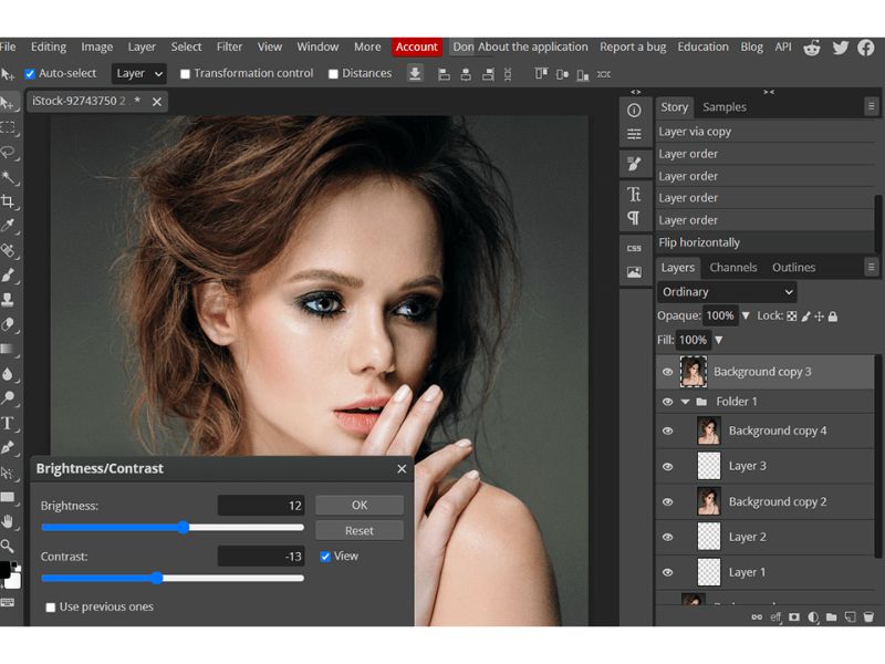 Giao diện của Adobe Photoshop Portable 2023 
