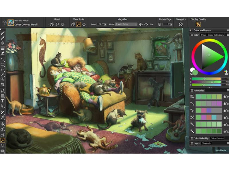 Giao diện của Corel Painter 2021