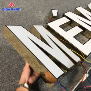 Chữ inox có đèn
