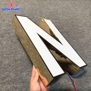 Chữ inox có đèn