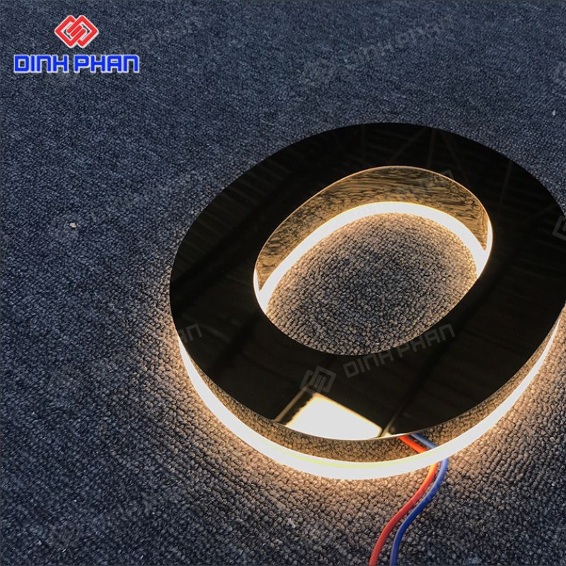 Chữ inox đế mica