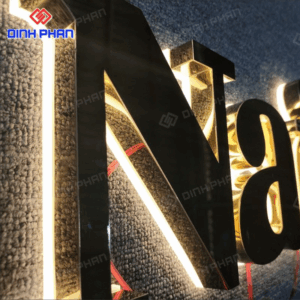 Chữ inox đế mica