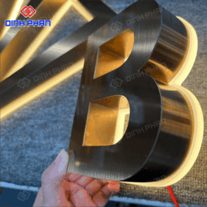Chữ inox đế mica