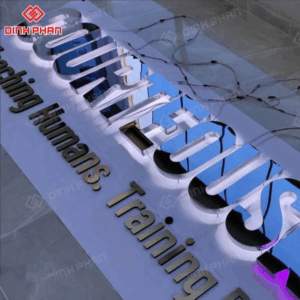 Chữ inox đế mica