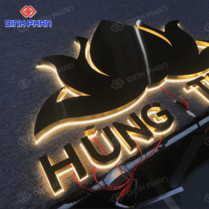 Chữ inox đế mica