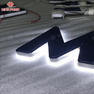 Chữ inox mặt mica