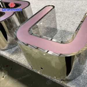 Chữ inox sáng mặt