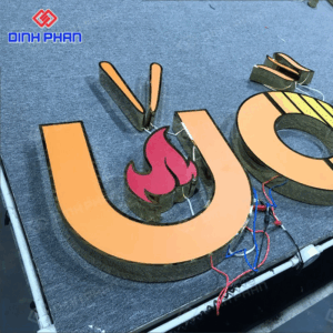 Chữ inox sáng mặt