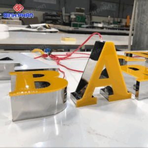 Chữ inox sáng mặt cao cấp, giá rẻ