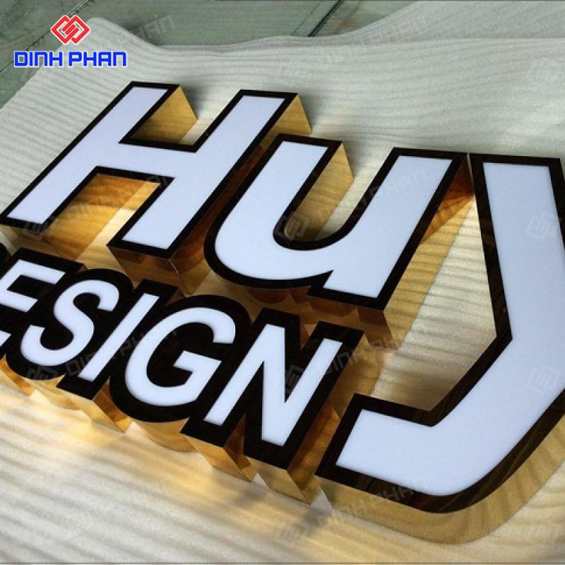 Chữ inox sáng mặt