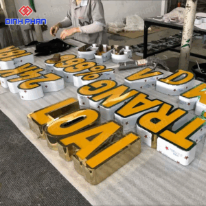 Chữ inox sáng mặt