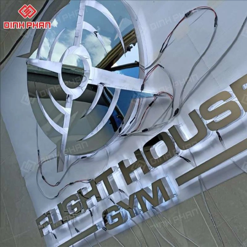 Chữ inox trắng gương