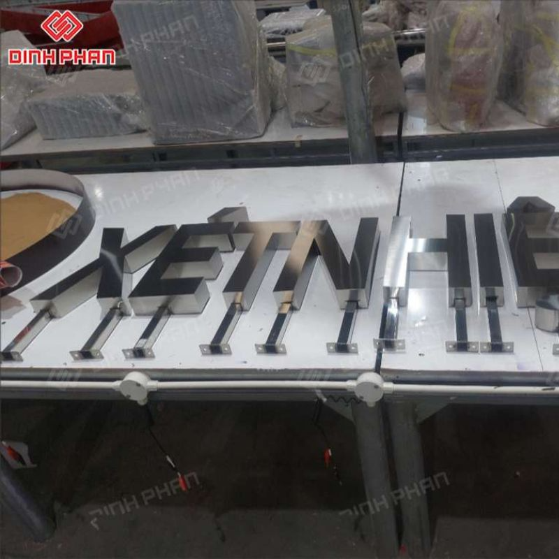 Chữ inox trắng gương