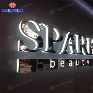 Báo giá chữ inox trắng gương sáng bóng, bền đẹp, chất lượng