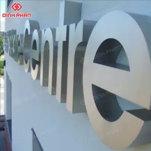 Báo giá dịch vụ gia công chữ inox trắng mờ cao cấp