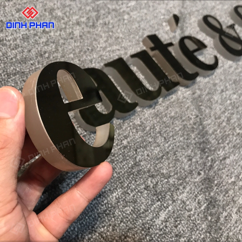 Chữ inox trắng mờ